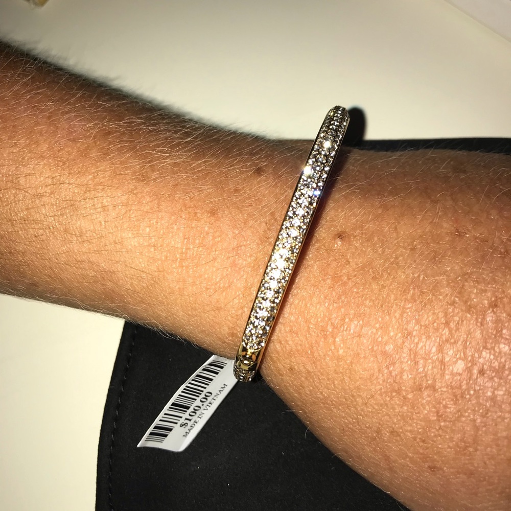 NWT Saks faux diamond tennis bracelet - Picture 2 of 4